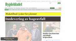 Desktop Screenshot of bygdebladet.no