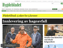 Tablet Screenshot of bygdebladet.no